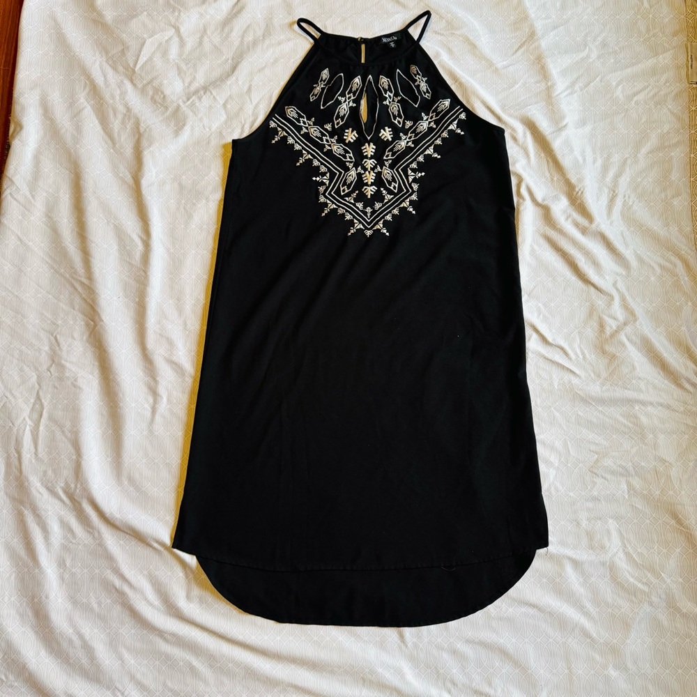 XOXO S embroidered lightweight mini summer tank dress boho LBD comfortable fall